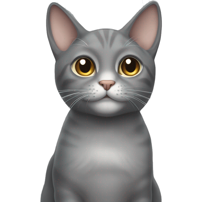 gray cat with lop ears emoji