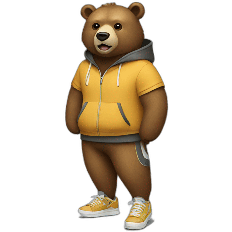 Bear with sneakers emoji