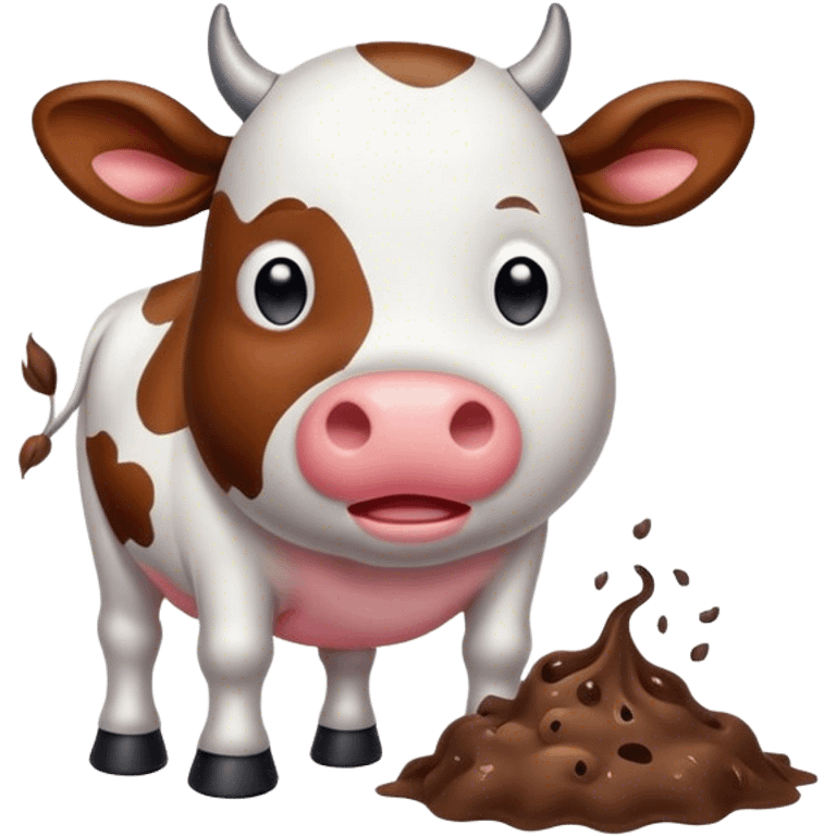 Cow and poop emoji