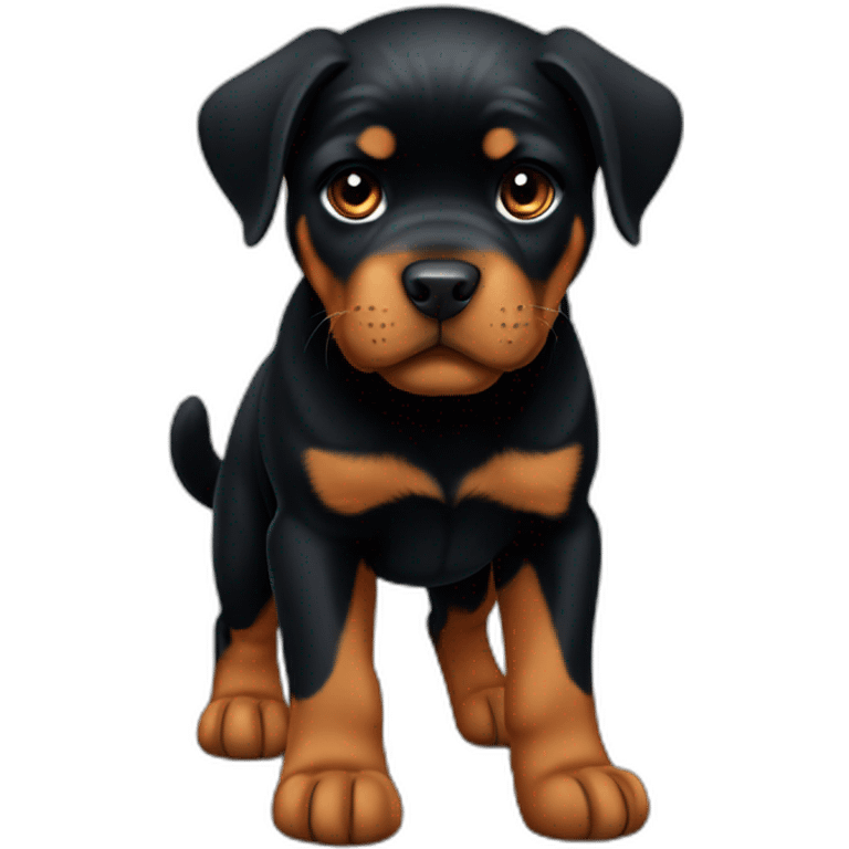 Rottweiler puppy full body emoji