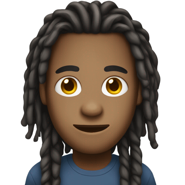 Male with medium length dread emoji