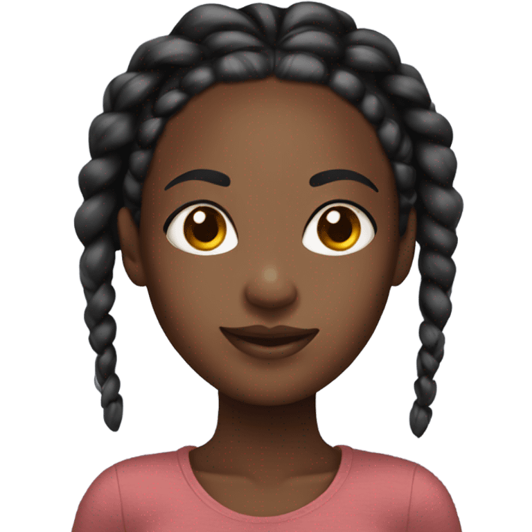 Black girl with box braids emoji