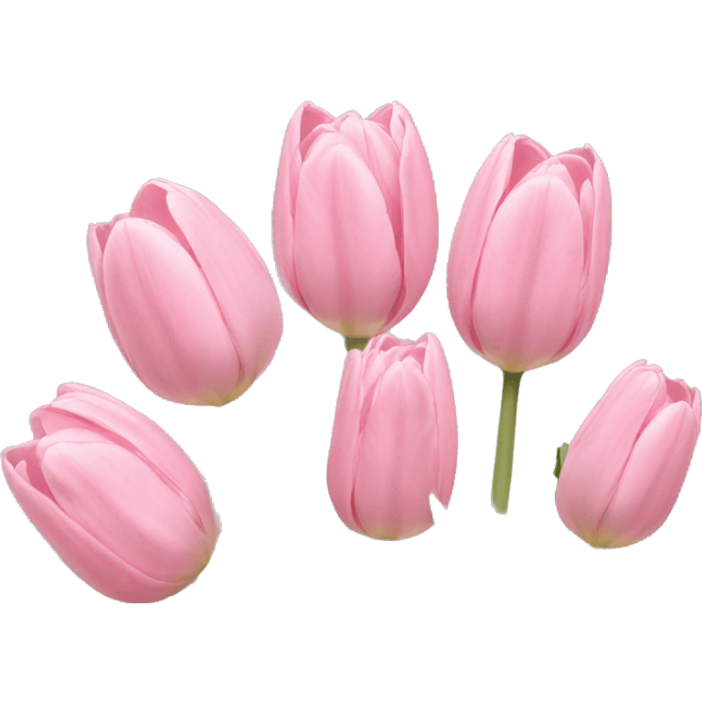 Light pink tulips emoji