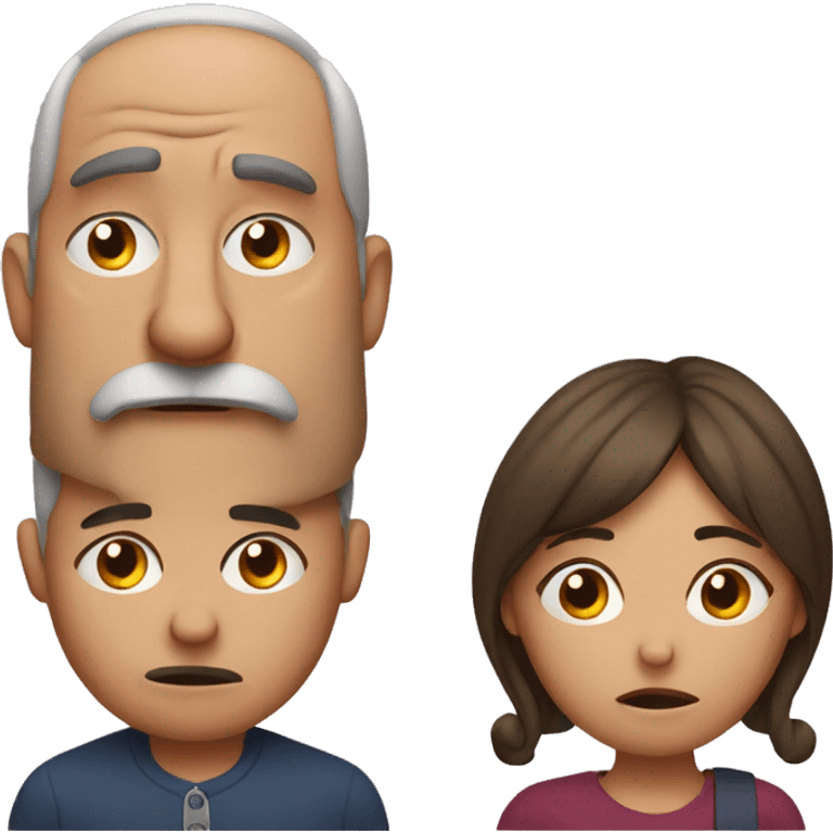 Disappointed mom and dad  emoji