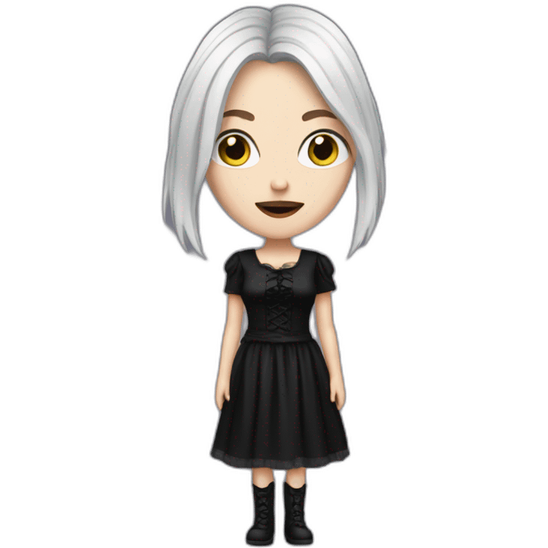 Caucasian-Mum-woman-goth-standing emoji