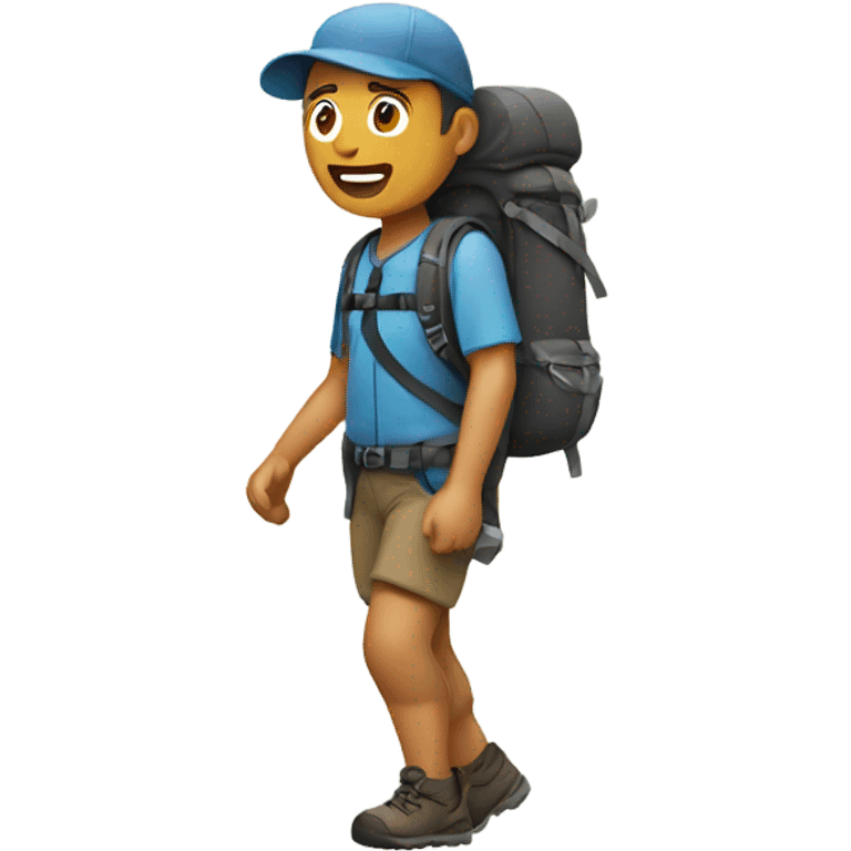 Hiking person  emoji