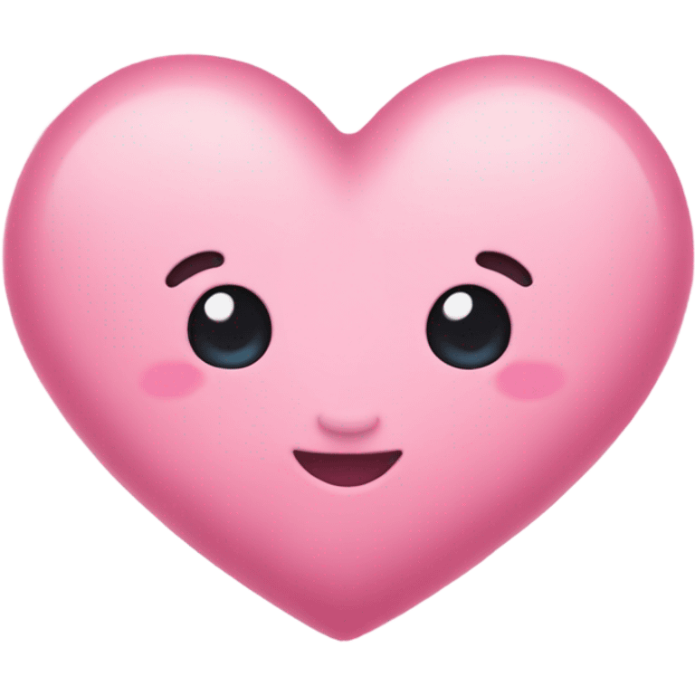 A cute soft pink heart emoji