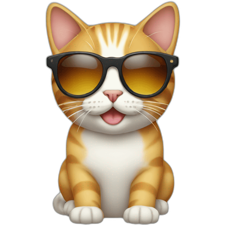 Cat with sunglasses emoji