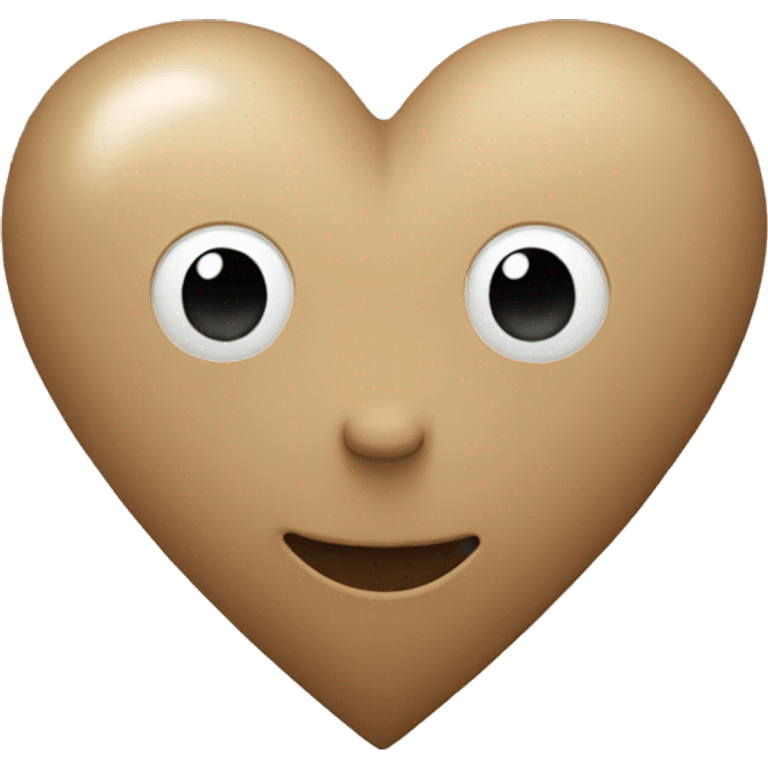 Beige IOS heart  emoji