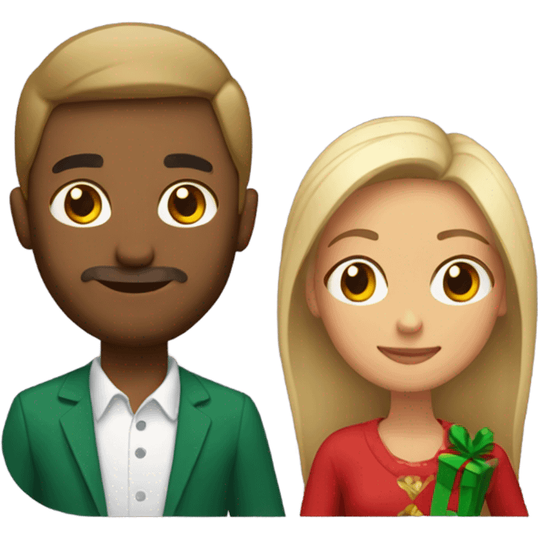 pareja en navidad emoji