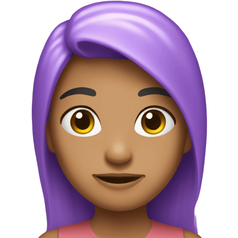 moño color violeta  emoji