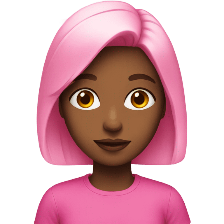 Girl with pink thing emoji