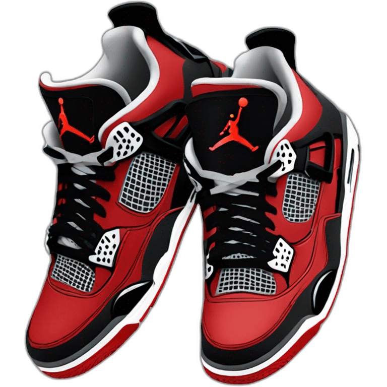 airjordan4 bred emoji