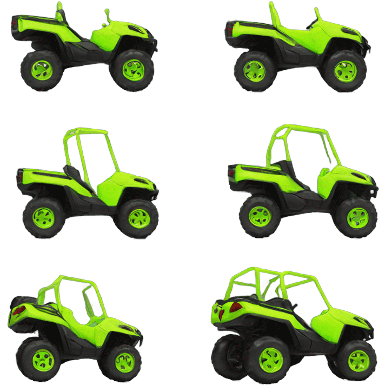 neon utv with 6 wheels emoji