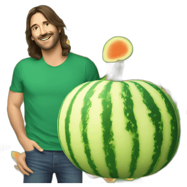 Two huge melons emoji