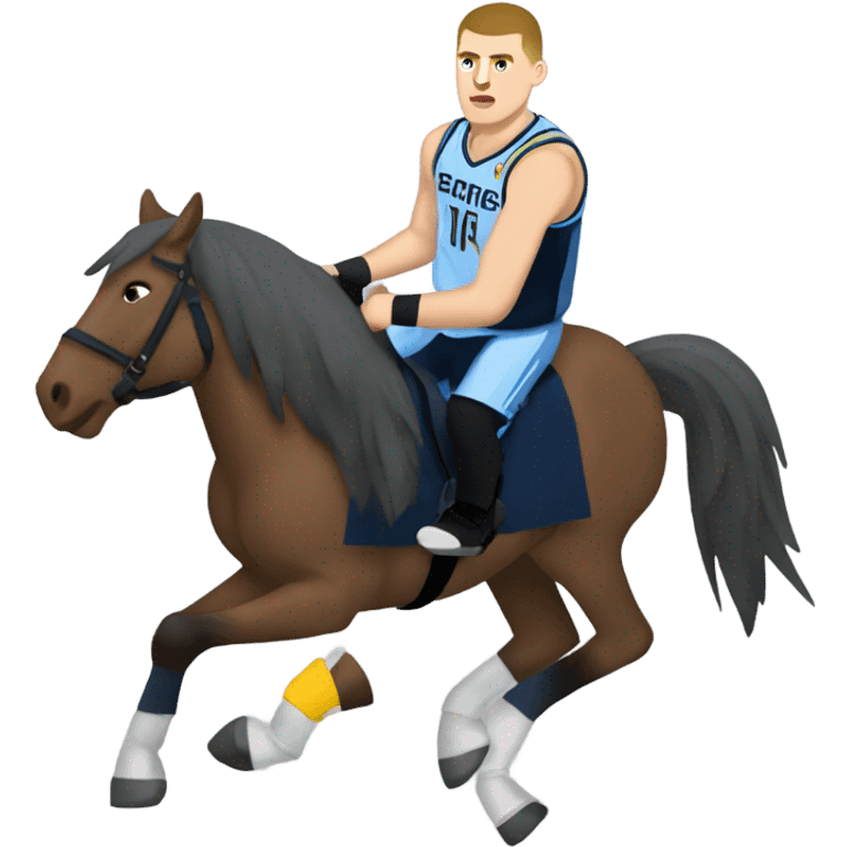 Nikola Jokic on the horse emoji