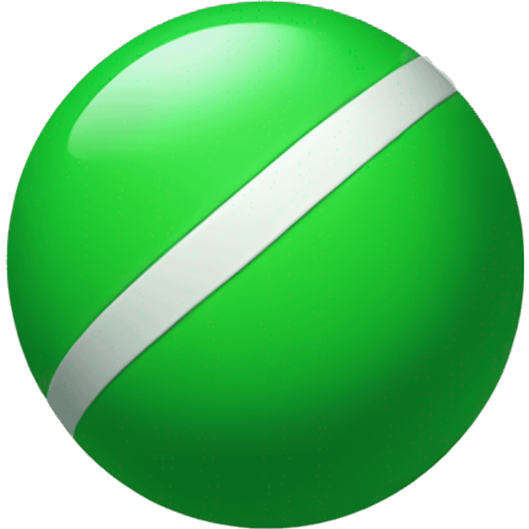 Green ball with right tik mark insde emoji