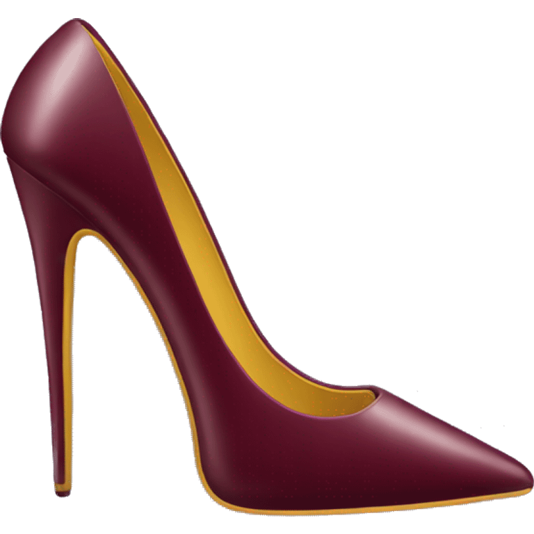 Burgundy stiletto emoji