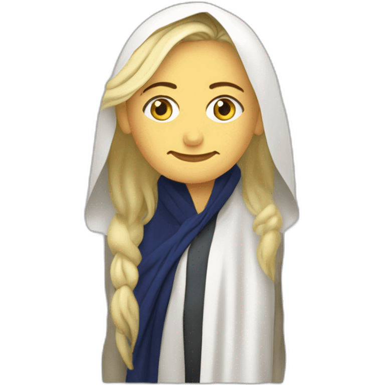 Marine le pen with djellaba emoji