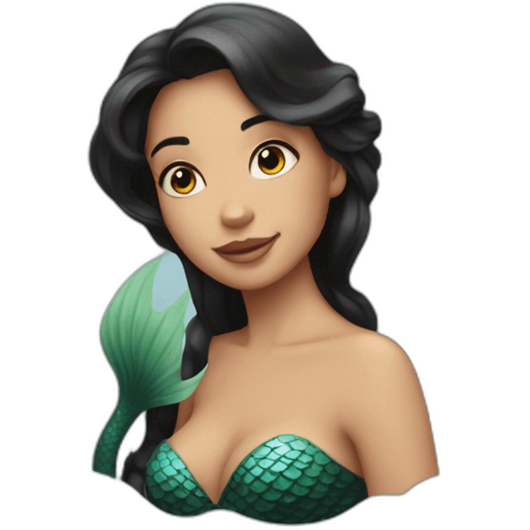 little-mermaid poisson noir emoji