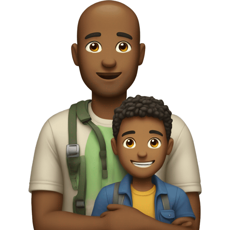 Dad with son  emoji