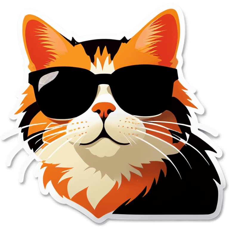 Cat with sunglasses emoji