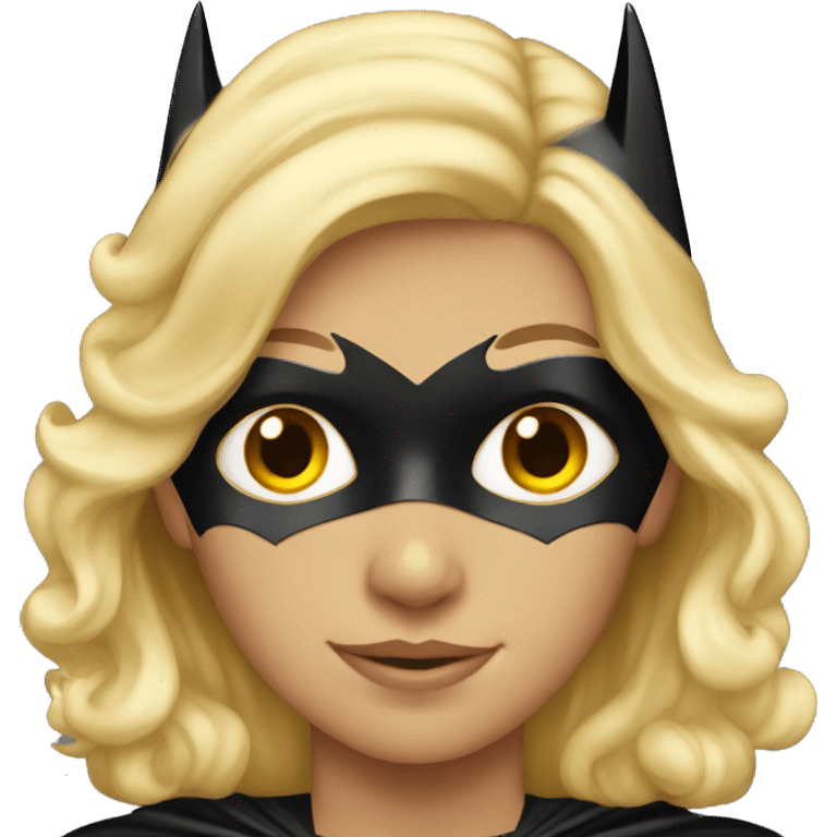 Blond teen dressed as Batman  emoji