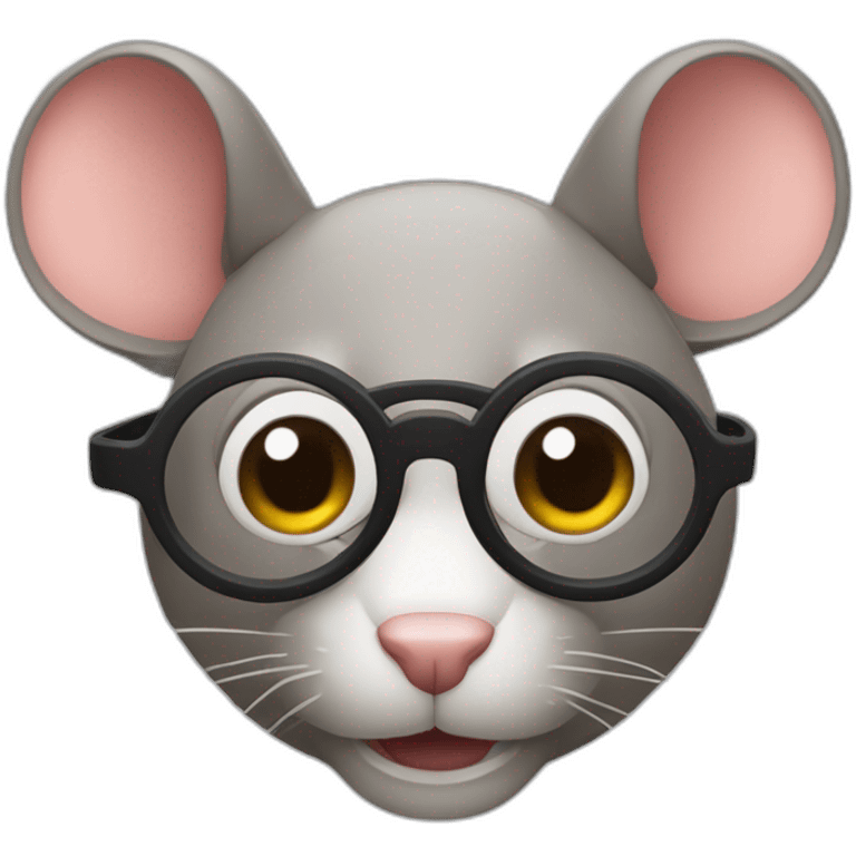 Rato de óculos escuro emoji