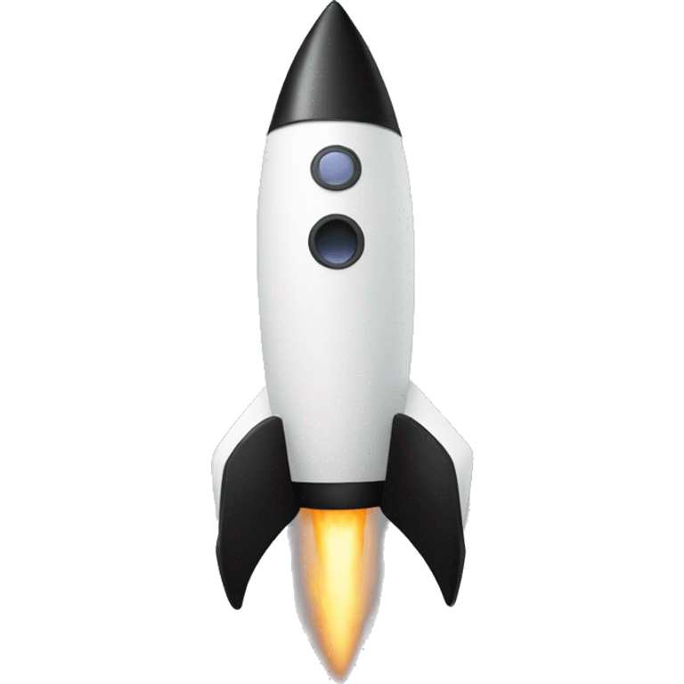 Black rocket with 0 on it emoji