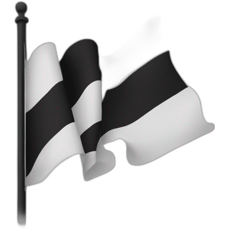 Drapeau de la Bretagne (noir et blanc) emoji