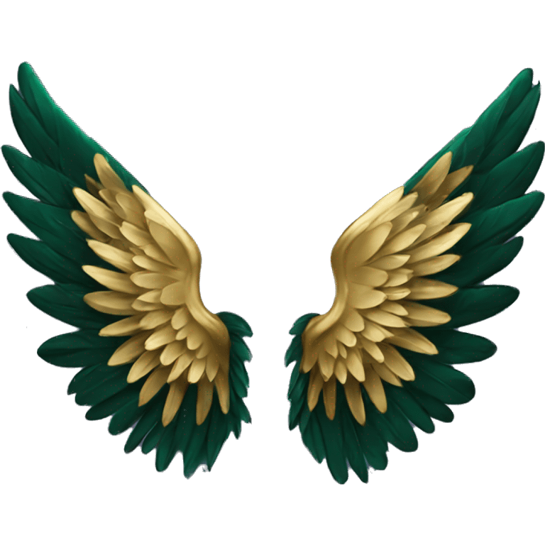 Dark green and gold Victoria secret wings emoji