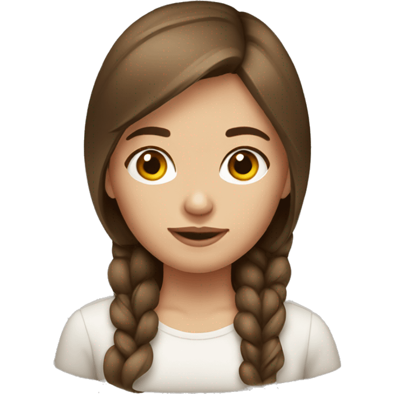 Russian girl brown hair  emoji