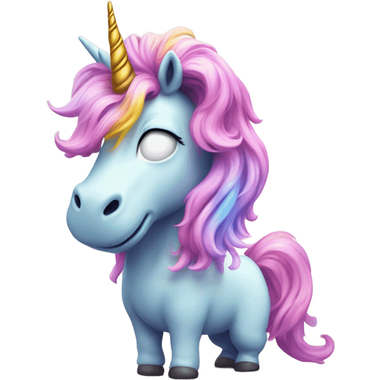 Magical unicorn doing a poo emoji