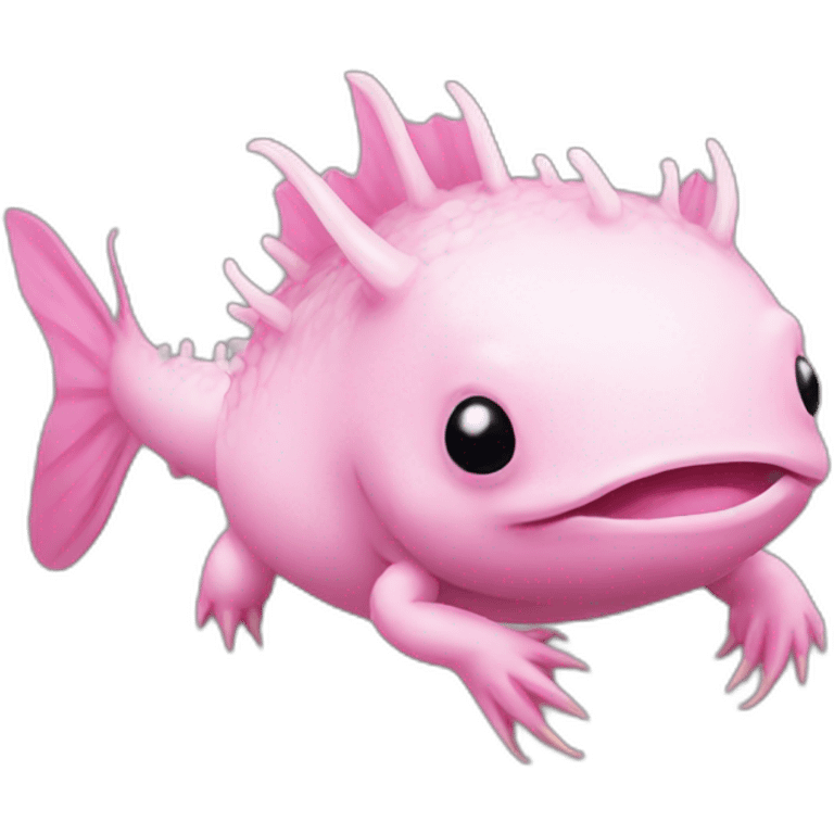 Pink axolotl emoji