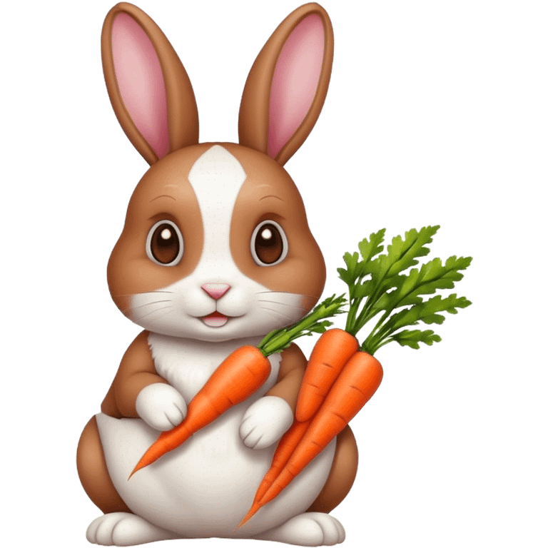 a rabbit with carrots emoji