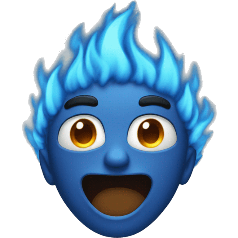 Blue fire emoji