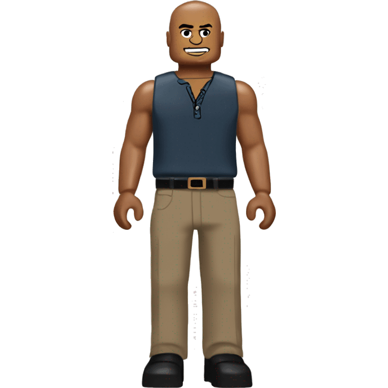 Dwayne Johnson lego full body emoji