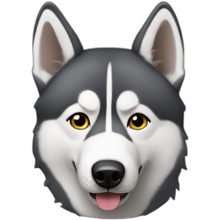 Husky drinking beer emoji