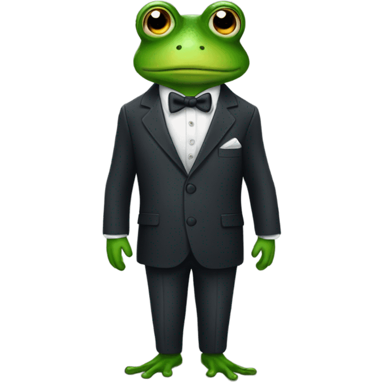 Frog in a suit emoji