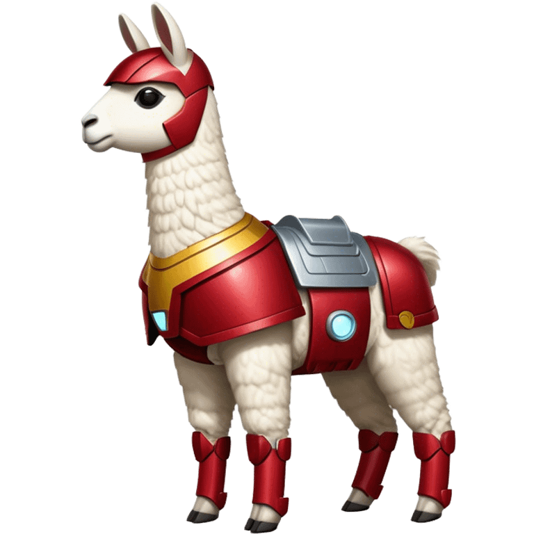 Llama with iron man armor emoji