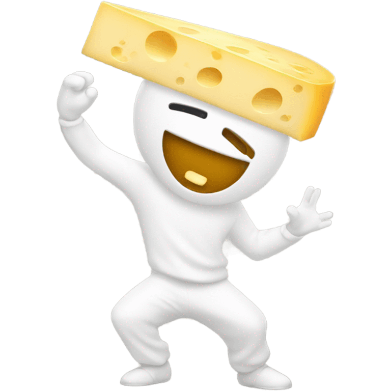 Cool cheese doing the dab emoji