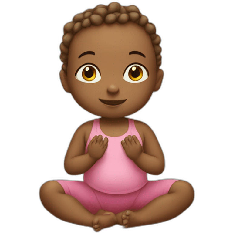 Baby yoga  emoji