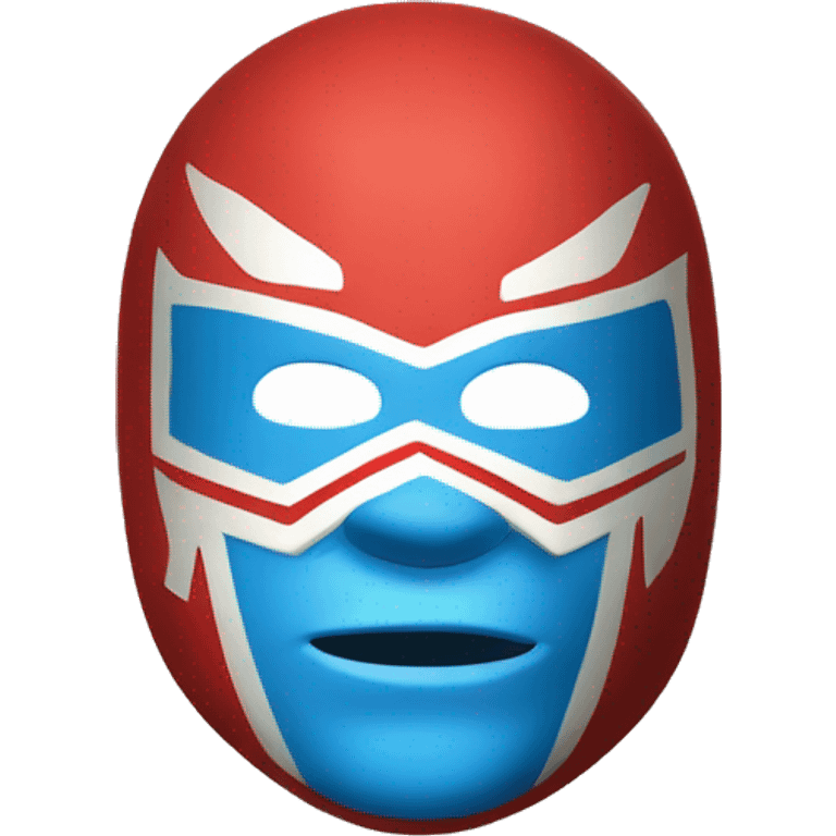 Red and powder blue lucha libre wrestler emoji