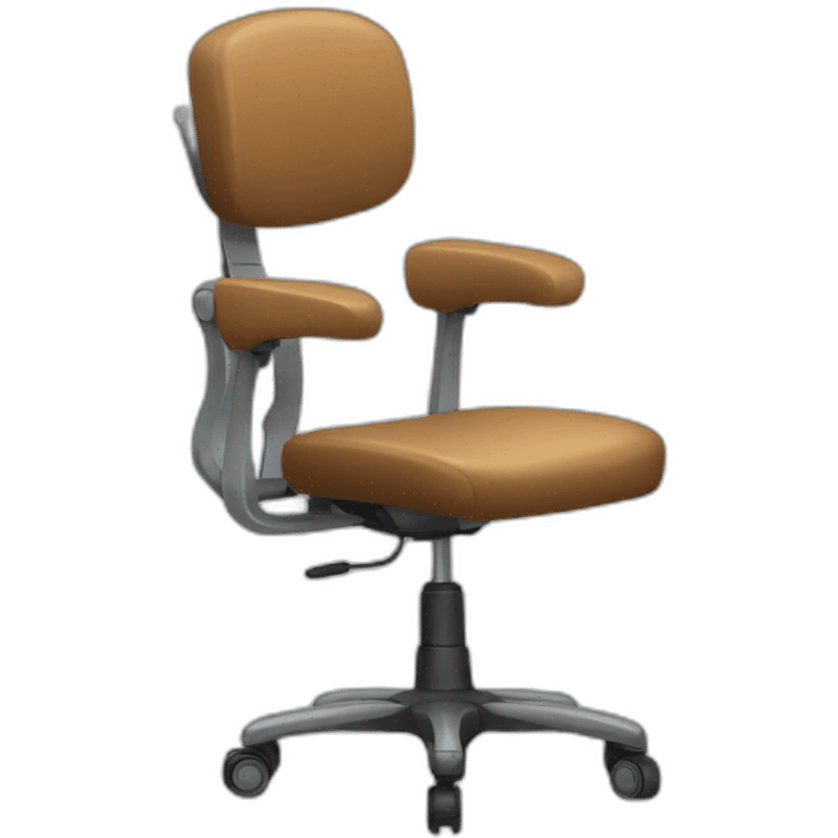 Desk chair with roller blade wheels emoji