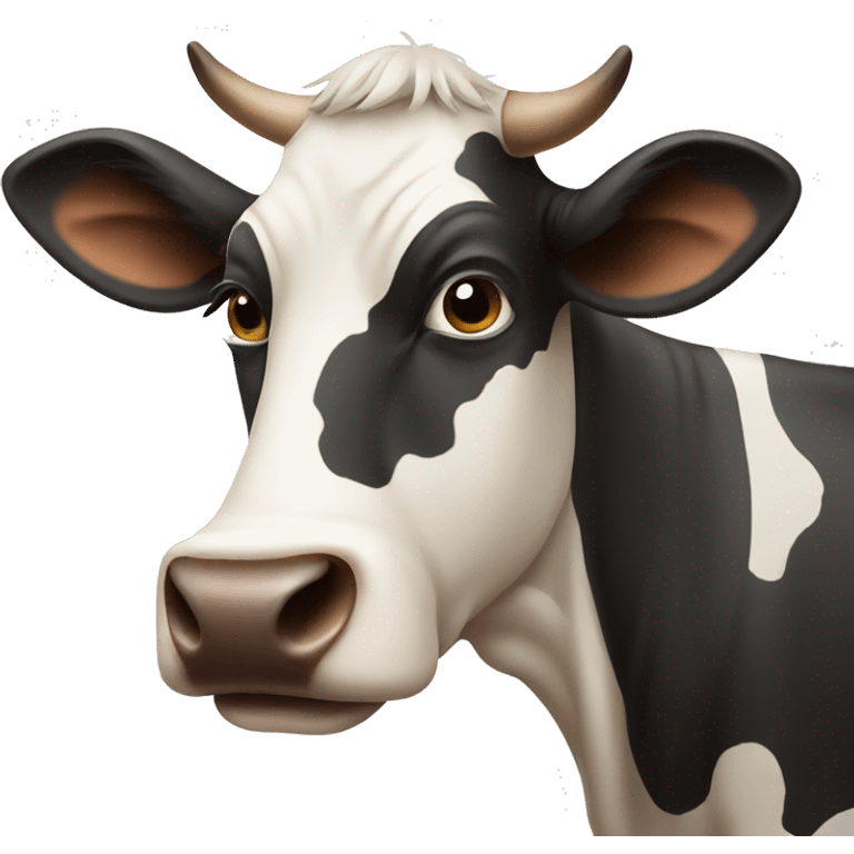 front facing cow emoji