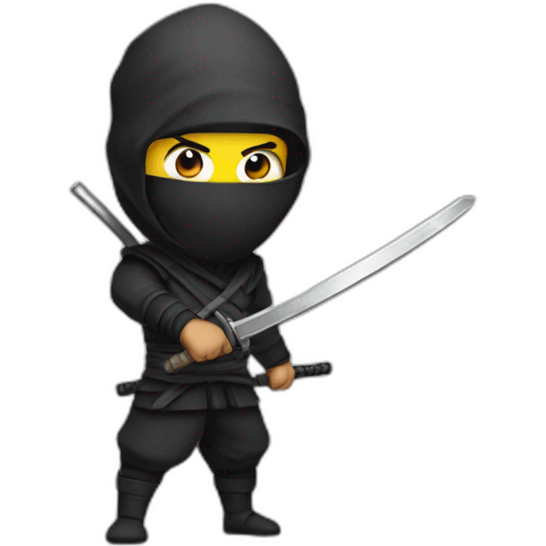 ninja with a weapon in his hand emoji