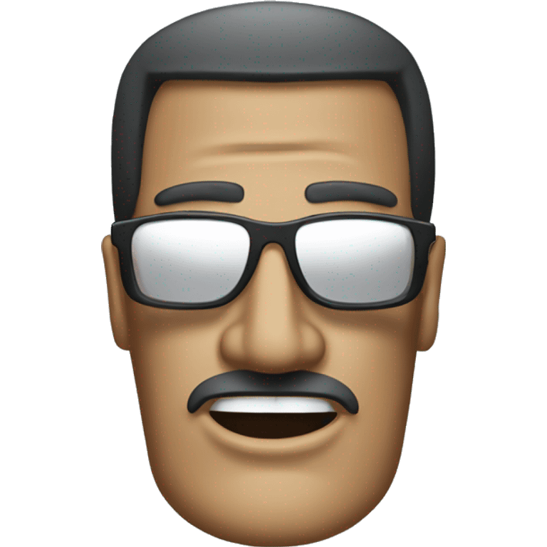 ios emoji moai with sunglasses emoji