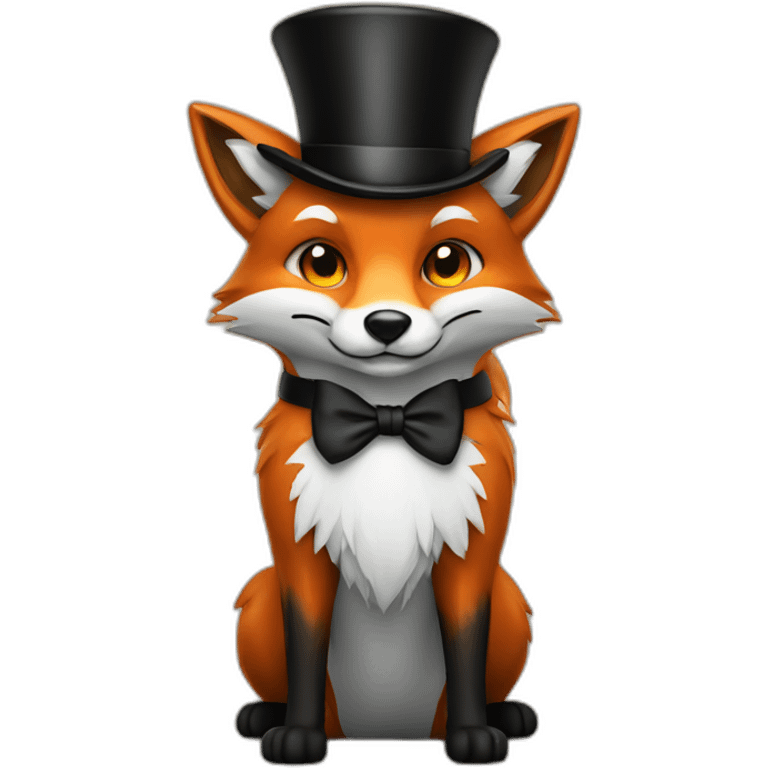 fox with top hat emoji