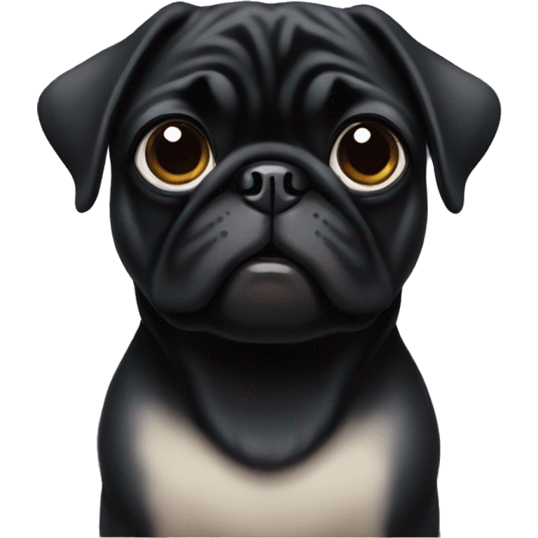 Black pug emoji