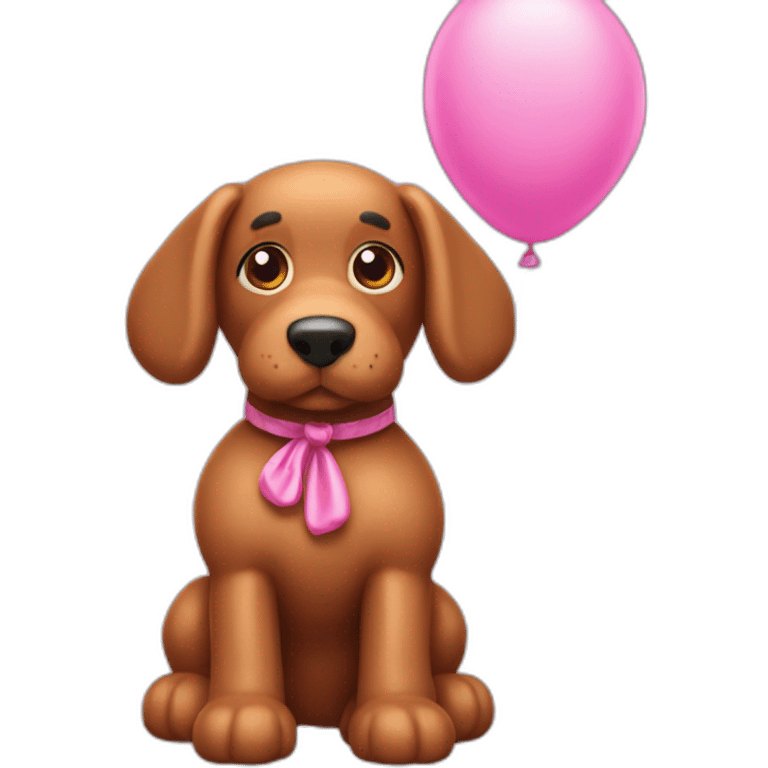 Pink balloon dog emoji